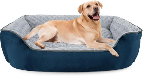 Vista 19 de JOEJOY - Cama rectangular para perros grandes, medianos y pequeños - Cama de sofá ortopédica lavable, suave y transpirable para cachorros