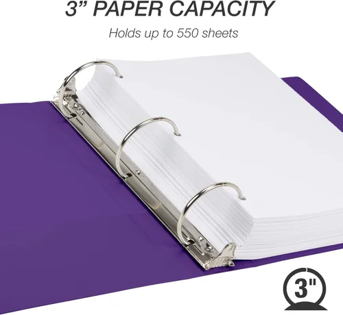 Vista 44 de Samsill Earth's Choice - Carpetas a base de plantas con 3 anillos redondos de 1 pulgada, hasta 25% de plástico a base de plantas, certificado a base