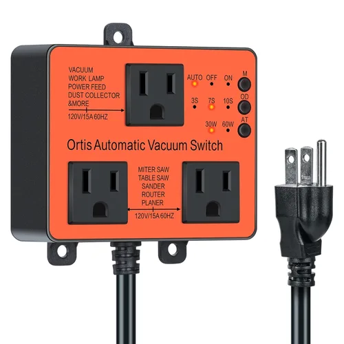 Interruptor de vacío automático, interruptor automático Ortis con control de polvo para más herramientas eléctricas, retarda el encendido/apagado de