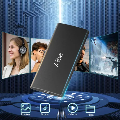 Vista 3 de Aiibe Disco Duro Externo SSD 256GB Disco Duro Externo USB C SSD Portátil, Hasta 500MB/s, USB 3.1, Disco Duro de Estado Sólido Externo 256GB