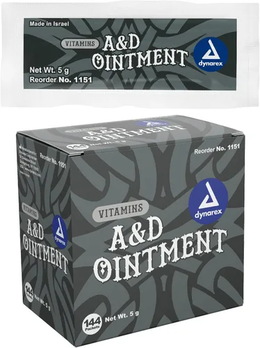 Vista 10 de Dynarex Vitaminas A y D Ungüento, ungüento con vitamina A y vitamina D protector de la piel, para sarpullido y malestar del pañal, blanco, tubo
