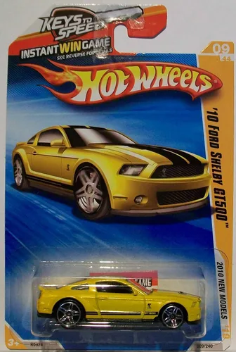 Vista 2 de Hot Wheels 2010-009 '10 Ford Shelby GT500 Nuevos Modelos AMARILLO Escala 1:64
