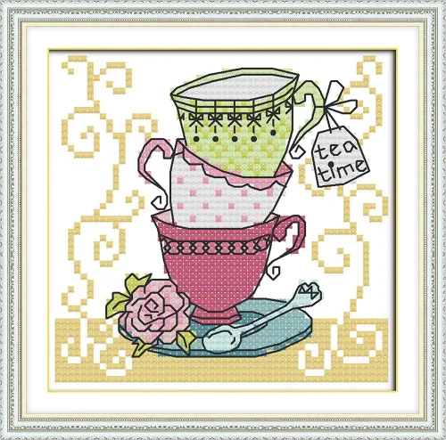 Vista 13 de Howie's Needlepoint Kits de Punto de Cruz, Kits de Bordado con Patrón Preimpreso 11CT, Gama Completa de Kits de Inicio Estampados