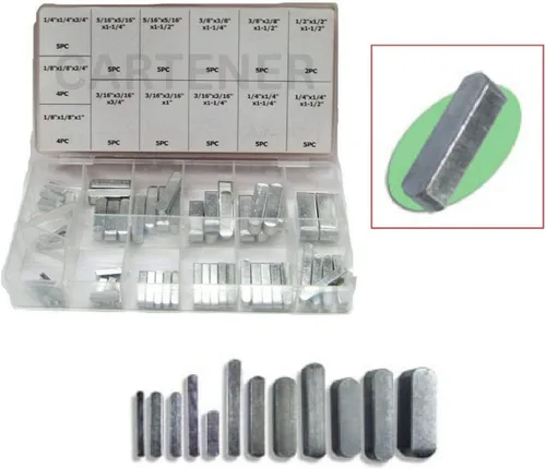 Vista 7 de Llave de Polea - Juego de Llaves Cuadradas 60 piezas - Juego de Llaves, Llaves de Tensión, Llaves en Blanco - Caja de Llaves de Plástico - Llaves