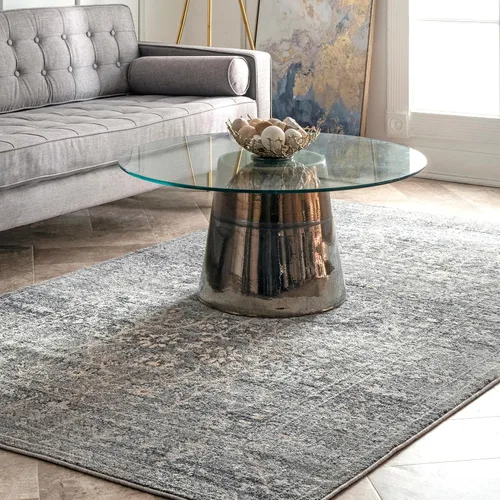 nuLOOM Alfombra vintage tribal Bessie de 4 x 6, gris