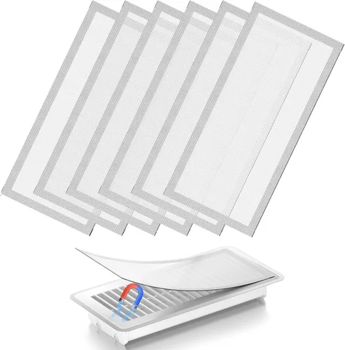 Vista 21 de 4 fundas magnéticas de ventilación blancas, cubiertas magnéticas de ventilación de 4 x 10 pulgadas con pantalla de malla para registros