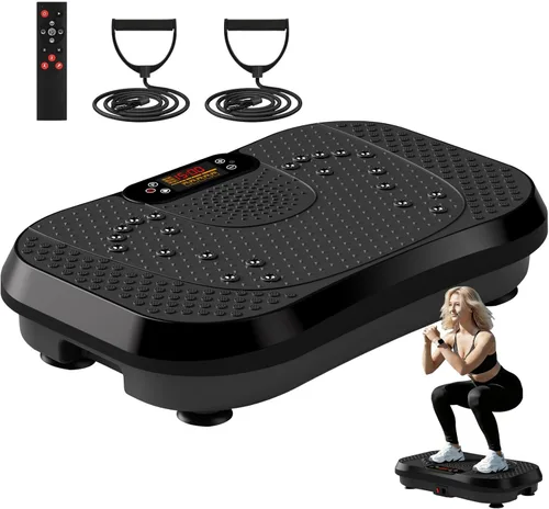 Vista 11 de SoftGym Vibration Plate Exercise Machine for Lymphatic Drainage,Power Vibrate Stand Shake Board 450 Lbs Capacity Whole Body Workout Waver with