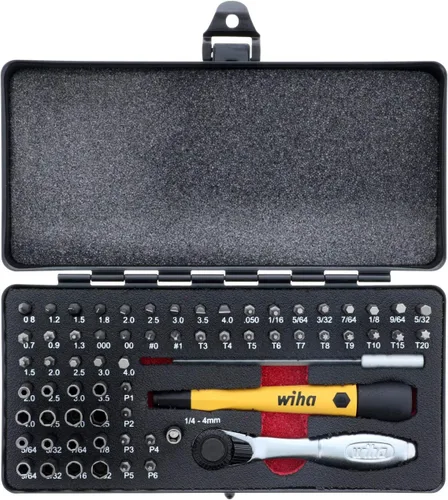 Vista 2 de Wiha 75965 Juego de 65 piezas System 4 ESD Safe Master Technician y MicroBits & 40010 Desmagnetizador desmagnetizador, negro