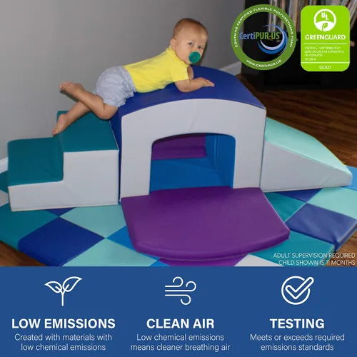 Vista 4 de FDP SoftScape Playtime Grow-n-Learn - Escalador de túnel para niños pequeños