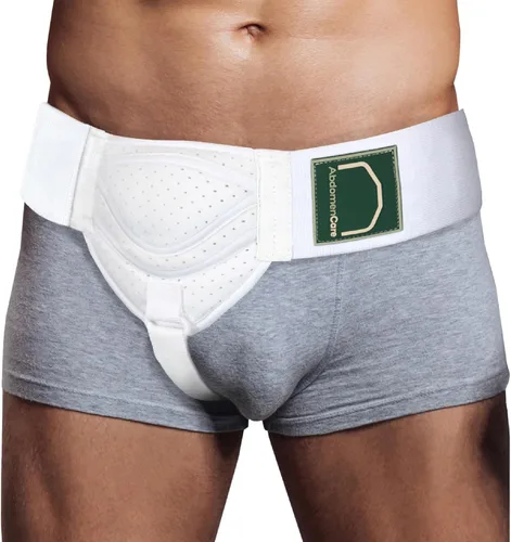 Vista 9 de Abdomencare Cinturón de soporte de hernia inguinal para hombres y mujeres con 2 almohadillas de compresión - Cinturón de hernia para hombres