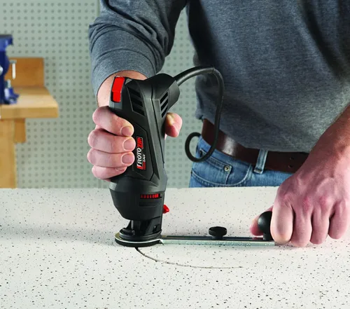 Vista 5 de Rotozip SS355-10 5.5 Amp High Performance Spiral Saw Tool Kit with (3) Collects and (2) Bits, Compact & Lightweight - Ideal for Plunge Cuts