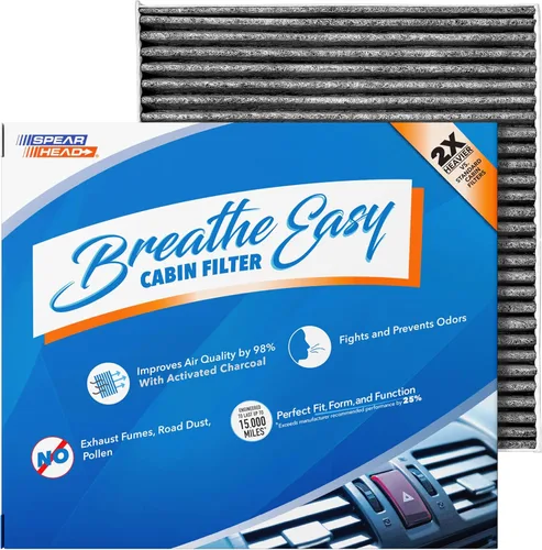 Vista 23 de Filtro de cabina AC y calefactor de defensa contra olores Breathe Easy de Spearhead, se ajusta como OEM, hasta un 25% más duradero con carbón