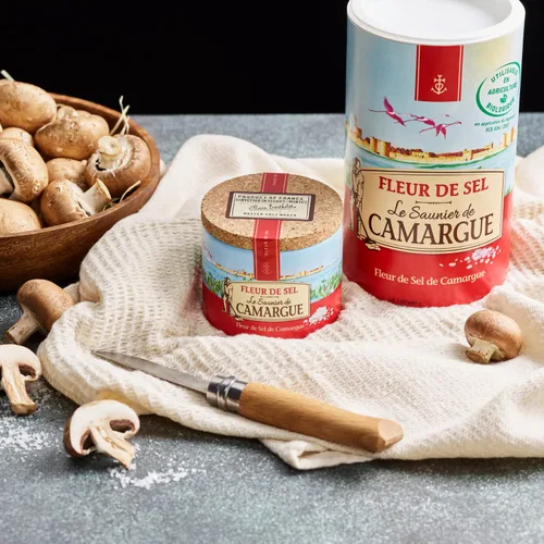Vista 3 de Le Saunier De Camargue Fleur De Sel Sal marina (tina de plástico), 35.2 onzas