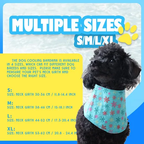 Vista 6 de Max Bandana de enfriamiento instantáneo para perros, bufanda transpirable para mascotas, toalla de hielo, suave para el cuello de mascotas