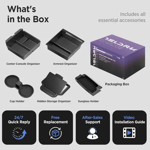 Vista 9 de Bandeja Organizadora de Consola Central para Tesla Model Y Accesorios Juniper 2025 2026/Para Tesla Model 3 Highland Accesorios 2024 2025 2026