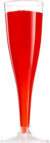 Vista 3 de 100 copas de champán de plástico – Copas de champán transparentes desechables de 5 onzas para fiestas, Mimosa Bar, eventos, boda y fiesta de ducha