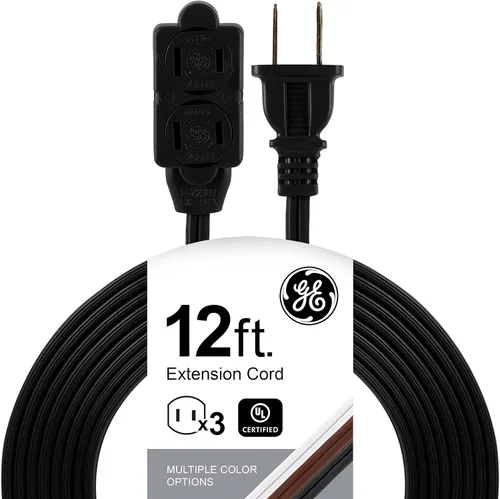 Vista 11 de GE - Cable de extensión, tira de alimentación, punta, calibre, tapas de toma de corriente de seguridad de giro a cierre, clasificación