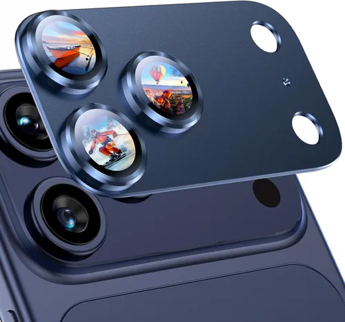 Vista 13 de Uyiton Protector de lente de cámara compatible con iPhone 17, no es fácil de romper, fuerte absorción, compatible con fundas, cubierta de pantalla