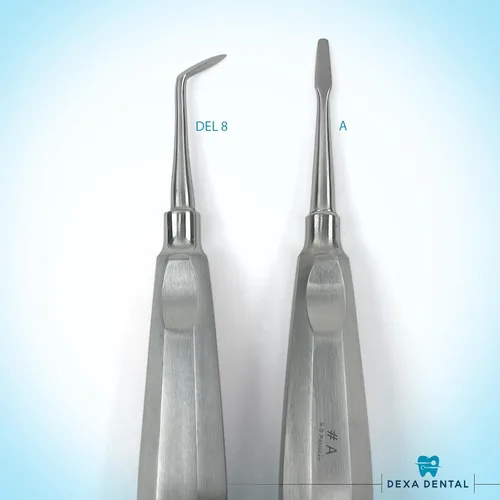 Vista 4 de Juego de elevador de raíces – Periotome luxante, osteótomo de muda apical, instrumentos de extracción de raíces, herramientas profesionales