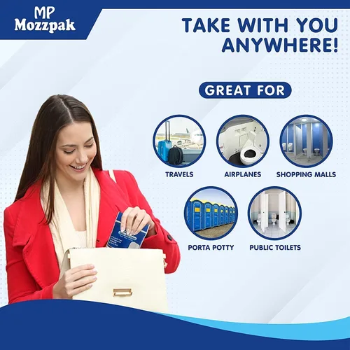 Vista 3 de MP MOZZPAK Fundas de asiento de inodoro desechables (100 piezas) - Funda de asiento de inodoro desechable XL para niños y adultos, 100%