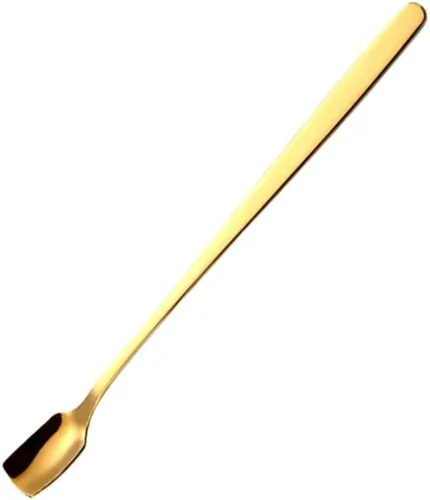 Vista 15 de COMIART - Cucharas de té helado de mango largo para mezclar, 6.7 pulgadas, cabeza cuadrada, cucharaditas de café, cucharas de cóctel, ideal para uso