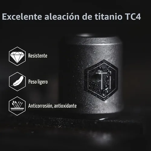 Vista 5 de KeyUnity KA01 - Cuentas de paracaídas de titanio – 2 piezas de cuentas de cuchillo para patio de tierra al aire libre, accesorios EDC para pulsera