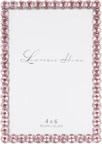 Vista 21 de Marco doble brillante de metal plateado 4x4 - Lila brillante