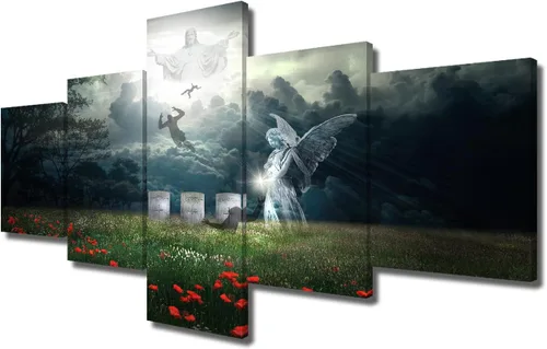 Vista 111 de TUMOVO Jesús Christian - Pintura sobre lienzo de 5 piezas