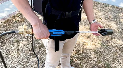 Vista 4 de Kit de soplete de propano Flame King resistente, quemador de malas hierbas, 500,000 BTU con chispero, con conjunto regulador de manguera de 10 pies