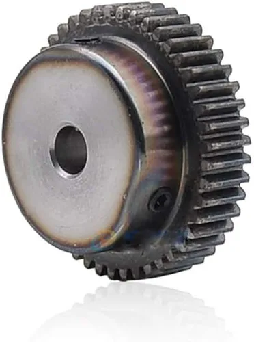 Vista 3 de Alta precisión 1 Mod 18T Engranaje recto 45 # Acero Engranaje de piñón de servicio pesado 0.394 in Diámetro con paso x 1 pieza