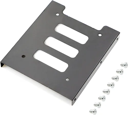 Vista 2 de PASOW Paquete de 2 bahías de disco duro SSD HDD de 2.5" a 3.5" Soporte de soporte de montaje de metal para PC (soporte)