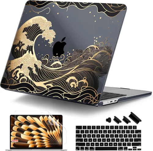 Vista 40 de DONGKE Funda compatible con M4 MacBook Air de 15 pulgadas 2025 2024 2023 A3241 A3114 A2941 M3 M2 Pantalla Liquid Retina Touch ID, funda rígida
