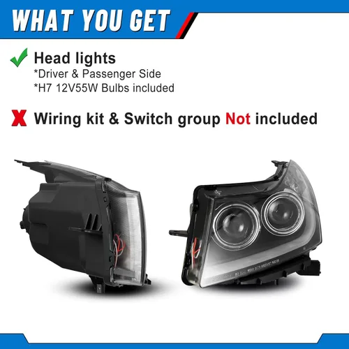 Vista 2 de AUTOWIKI Faros delanteros LED aptos para Chevy Cruze Chevrolet 2011, 2012, 2013, 2014, 2015, 2016, 2016, faros delanteros, 1 par