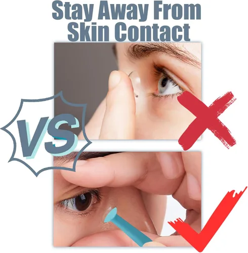 Vista 4 de Herramienta de eliminación de lentes de contacto duro, 6 piezas, con caja de almacenamiento, insertos para el cuidado de los ojos, elimina