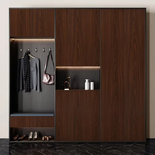 Vista 2 de Decoroom Papel de contacto de grano de madera, nogal oscuro, papel de contacto para encimeras, aspecto de madera, envoltura de vinilo autoadhesiva