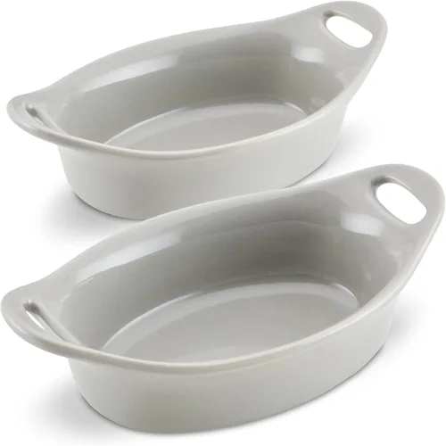 Vista 11 de Rachael Ray Ceramics - Juego de gratin ovalado, dos piezas de 355 ml, color azul agave