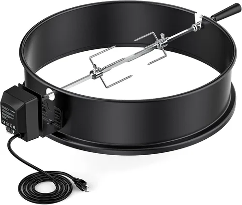 Vista 7 de onlyfire Kit de anillo de asador de acero inoxidable para parrilla de carbón Weber de 22 pulgadas y otras parrillas similares