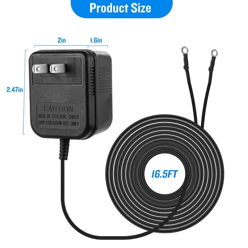 Vista 5 de AC18V - Adaptador de corriente para timbre de puerta con cable, compatible con Ring Zmodo Smart Doorbell y Nest Hello Doorbell