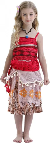 Vista 2 de AmzBarley - Conjunto de disfraz de princesa para niñas con faldas de cumpleaños, con tiras y faldas de borla