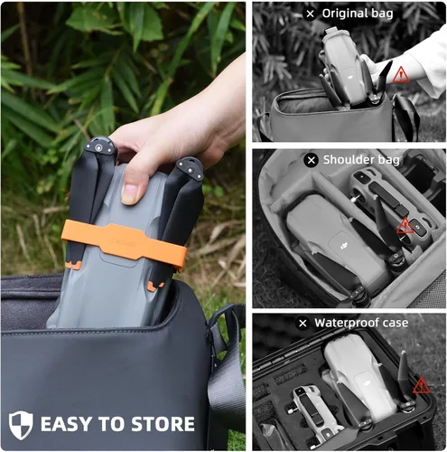 Vista 2 de BRDRC Soporte de hélice para DJI Air 3 3S, protector de correa de hélices estabilizador para DJI Mavic Air 3 / Air 3S Drone Accesorios (naranja)