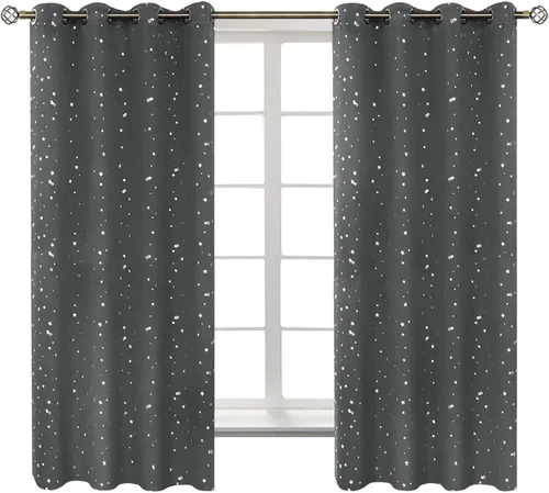 Vista 221 de BGment Cortinas cortas para ventanas, cortinas opacas pequeñas de 45 pulgadas para dormitorio, cortinas de oscurecimiento de habitación