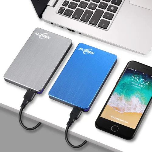 Vista 6 de NRICO 320GB Disco duro externo portátil USB 3.0 HDD de 2.5 pulgadas, almacenamiento compatible para PC, Mac, computadora de escritorio, PS4