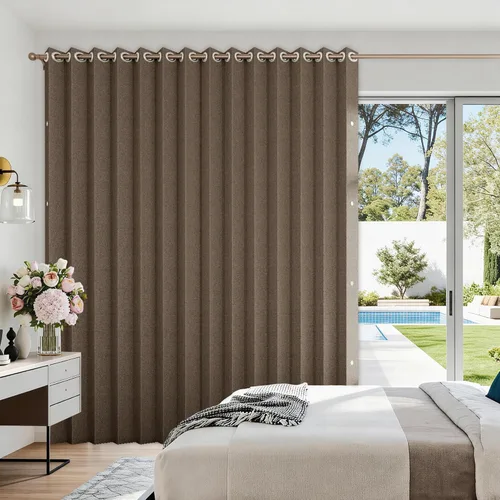 Vista 60 de Cortinas Verticales de Privacidad, Cortina Vertical de Pliegues Fruncidos con Memoria Entrenada Adecuada para Cobertura Abierta de 78 Pulgadas