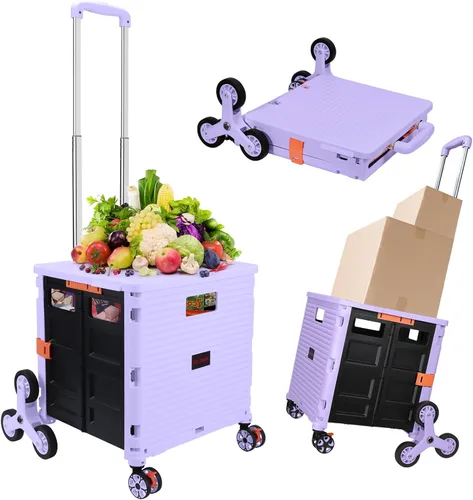 Vista 31 de Ruedas de Repuesto para Subir Escaleras para Carrito de Compras y Lavandería, Ruedas para Subir Escaleras de Carrito de Compras Triangular Trolley