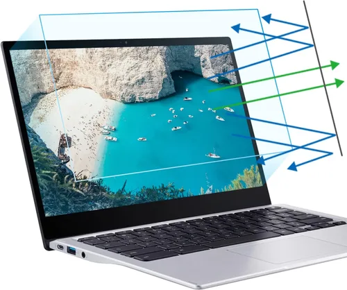 Vista 8 de F FORITO Pack de 2 protectores de pantalla de 11.6 pulgadas anti luz azul compatibles con laptops de 11" HP/ASUS/Acer/Lenovo/Dell/Samsung