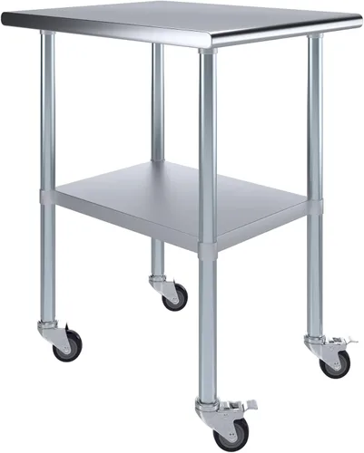 Vista 42 de Mesa de trabajo de acero inoxidable AmGood