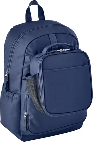 Vista 8 de Let's Make Memories Mochila personalizada para niños con lonchera (opcional) - rojoazul marino, marino, Dinosaurios