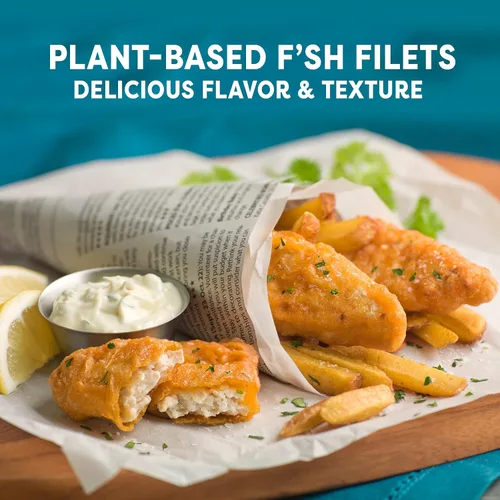 Vista 2 de Gardein Filetes sin pescado a base de plantas dorados, veganos, congelados, 10.1 onzas