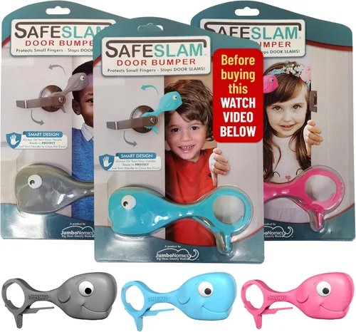 Vista 14 de Tope de puerta a prueba de bebés, protectores de pellizco de puerta que protegen los dedos de los niños y las colas de PET. Protectores de dedos