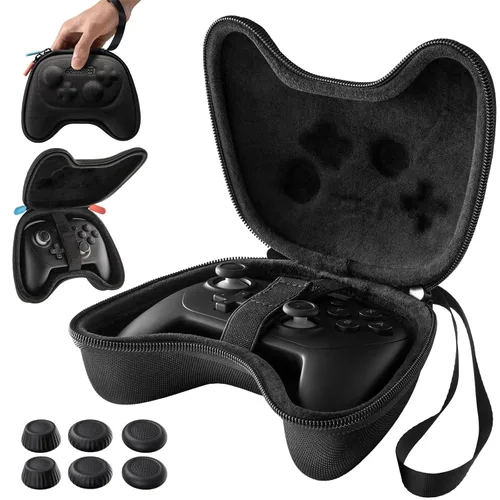 Vista 8 de JSAUX Carry Case for Nintendo Switch 2 Pro Controller, Travel Protective Case All-around Protection Portable Carrying Bag -Black